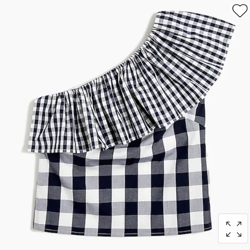 COTTON POPLIN RUFFLE-SHOULDER TOP - Picture 7 of 9